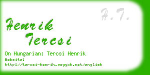 henrik tercsi business card